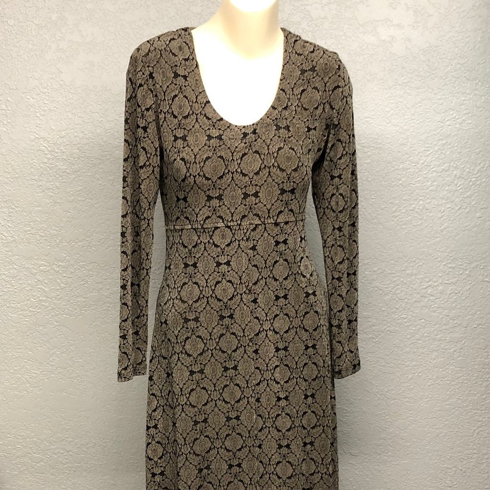 NOS Vintage Rabbitt Rabbitt Rabbitt Slinky Floral Maxi Dress
